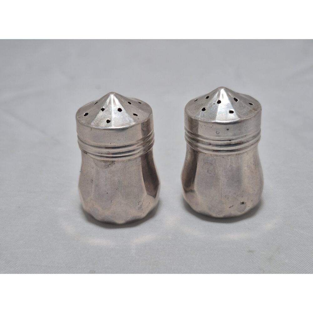 💥 Sterling Silver Salt & Pepper Shakers Sterling Silver Tableware Set B5